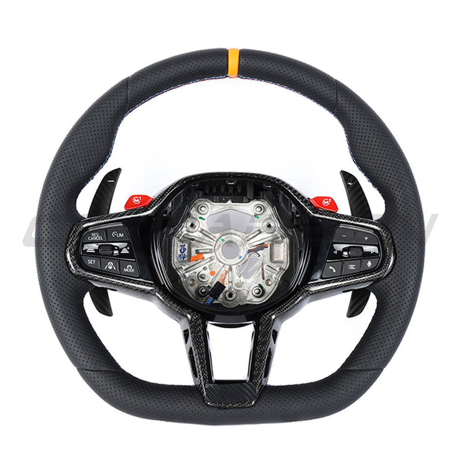 BMW Gxx LCI FULL LEATHER FLAT BOTTOM CUSTOM STEERING WHEEL