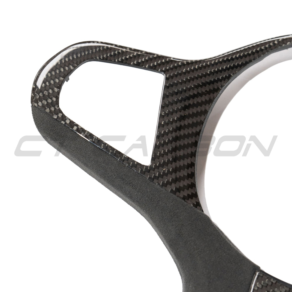 BMW Gxx M CAR CARBON FIBRE STEERING WHEEL TRIM-Accessories-CT CARBON-CT Carbon - High-quality carbon fiber and gloss black aerodynamic parts for premium sports and luxury vehicles.