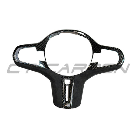 BMW Gxx M CAR CARBON FIBRE STEERING WHEEL TRIM - HEATING - PRE-LCI-Accessories-CT CARBON-CT Carbon - High-quality carbon fiber and gloss black aerodynamic parts for premium sports and luxury vehicles.