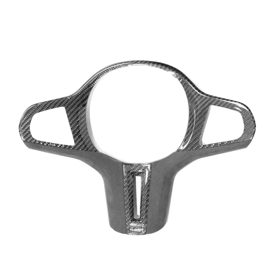 BMW Gxx M CAR CARBON FIBRE STEERING WHEEL TRIM-Accessories-CT CARBON-CT Carbon - High-quality carbon fiber and gloss black aerodynamic parts for premium sports and luxury vehicles.