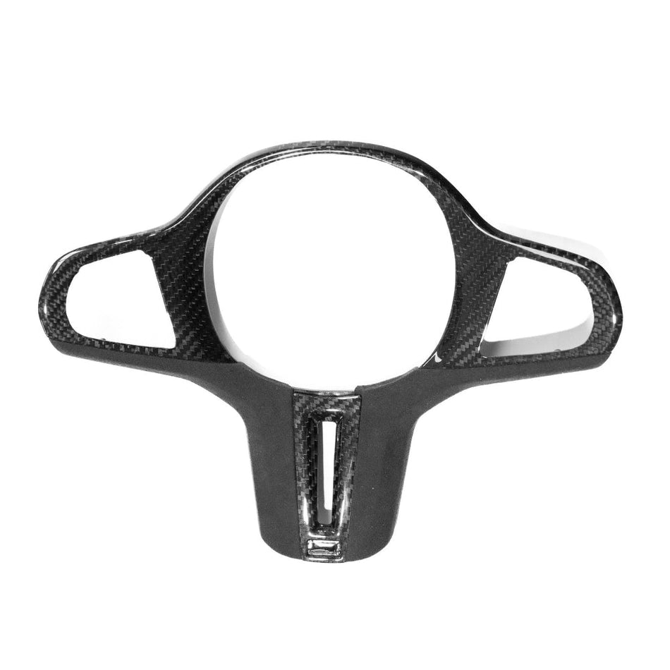 BMW Gxx M/M-SPORT CARBON FIBRE STEERING WHEEL TRIM - ACC-Accessories-CT CARBON-CT Carbon - High-quality carbon fiber and gloss black aerodynamic parts for premium sports and luxury vehicles.