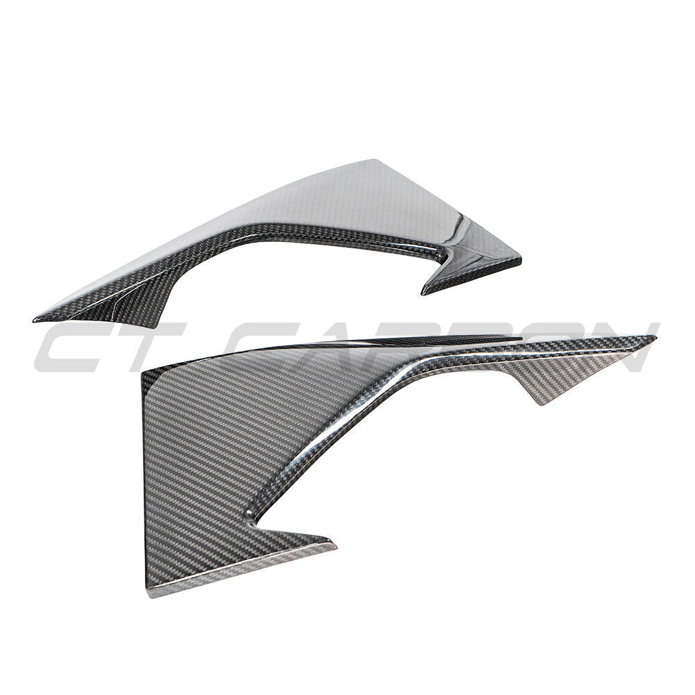 BMW M2 F87 N55 (OG) CARBON FIBRE FRONT BUMPER CORNERS-Accessories-CT CARBON-CT Carbon - High-quality carbon fiber and gloss black aerodynamic parts for premium sports and luxury vehicles.