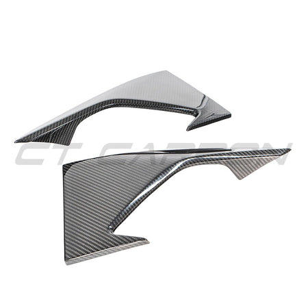 BMW M2 F87 N55 (OG) CARBON FIBRE FRONT BUMPER CORNERS-Accessories-CT CARBON-CT Carbon - High-quality carbon fiber and gloss black aerodynamic parts for premium sports and luxury vehicles.