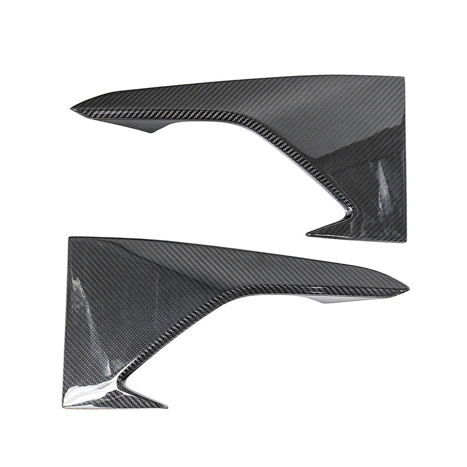 BMW M2 F87 N55 (OG) CARBON FIBRE FRONT BUMPER CORNERS-Accessories-CT CARBON-CT Carbon - High-quality carbon fiber and gloss black aerodynamic parts for premium sports and luxury vehicles.