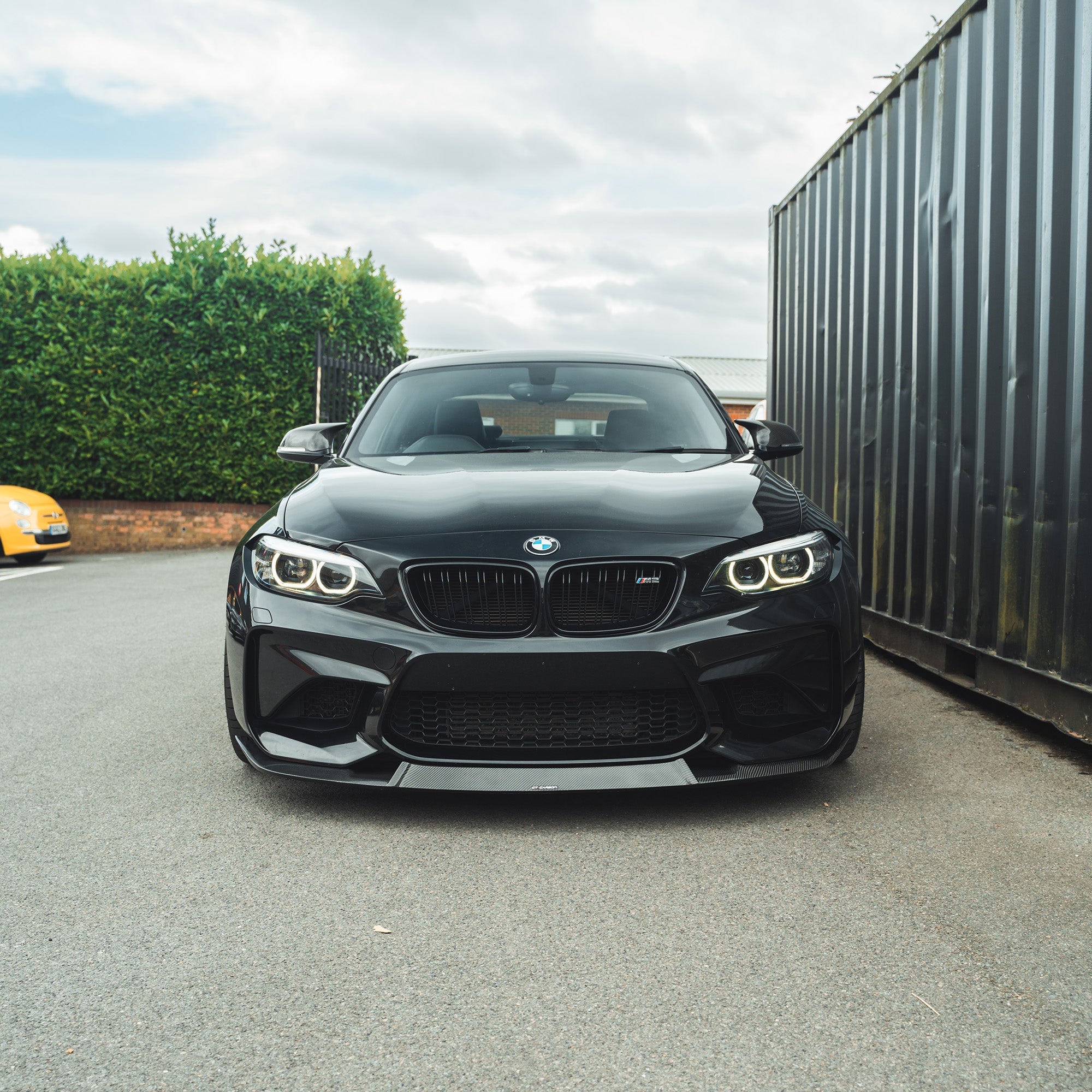 BMW M2 F87 N55(OG) CARBON FIBRE SPLITTER - M4 CS STYLE-Splitter-CT CARBON-CT Carbon - High-quality carbon fiber and gloss black aerodynamic parts for premium sports and luxury vehicles.