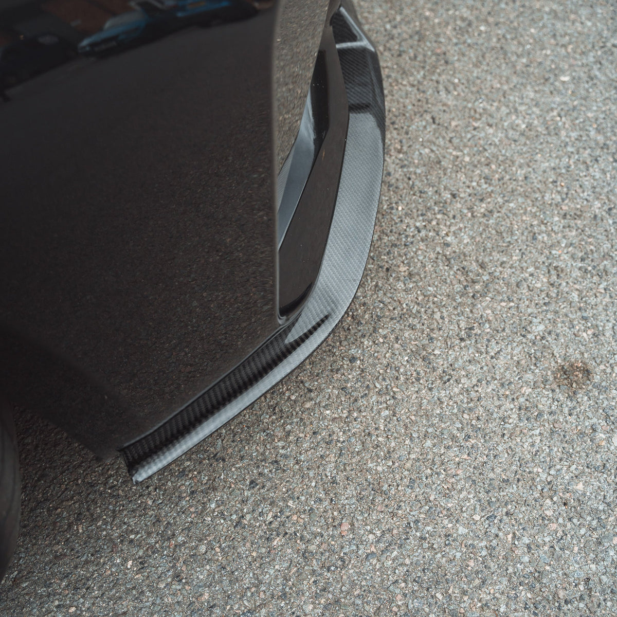BMW M2 F87 N55(OG) CARBON FIBRE SPLITTER - M4 CS STYLE-Splitter-CT CARBON-CT Carbon - High-quality carbon fiber and gloss black aerodynamic parts for premium sports and luxury vehicles.