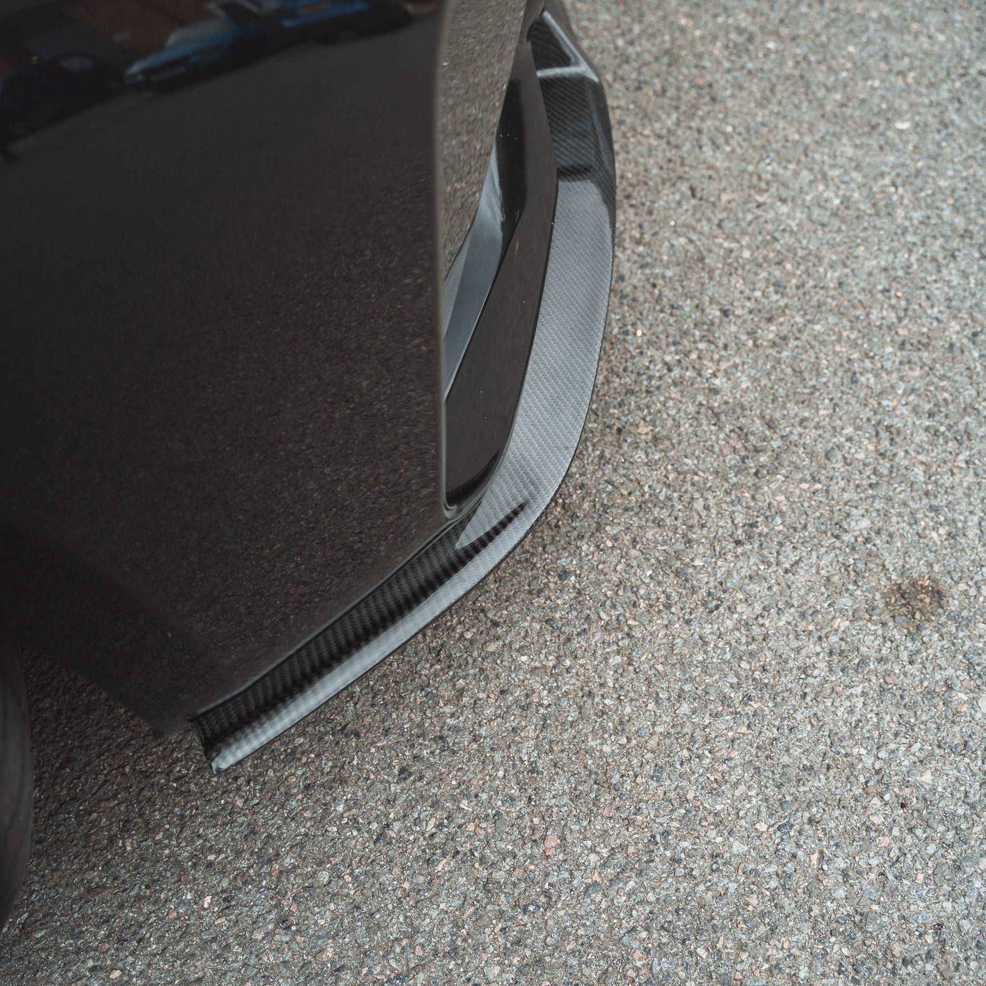 BMW M2 F87 N55(OG) CARBON FIBRE SPLITTER - M4 CS STYLE-Splitter-CT CARBON-CT Carbon - High-quality carbon fiber and gloss black aerodynamic parts for premium sports and luxury vehicles.