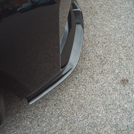 BMW M2 F87 N55(OG) CARBON FIBRE SPLITTER - M4 CS STYLE-Splitter-CT CARBON-CT Carbon - High-quality carbon fiber and gloss black aerodynamic parts for premium sports and luxury vehicles.