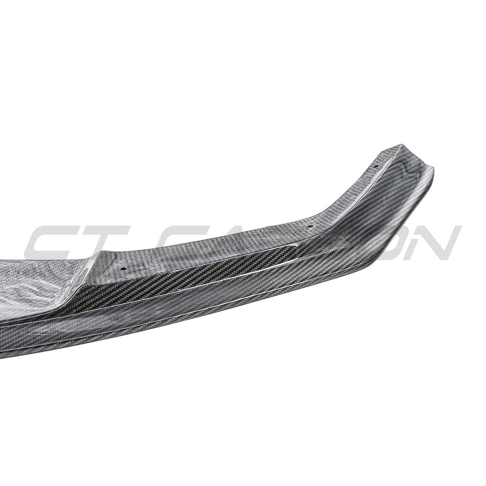 BMW M2 F87 N55(OG) CARBON FIBRE SPLITTER - MT STYLE-Splitter-CT CARBON-CT Carbon - High-quality carbon fiber and gloss black aerodynamic parts for premium sports and luxury vehicles.