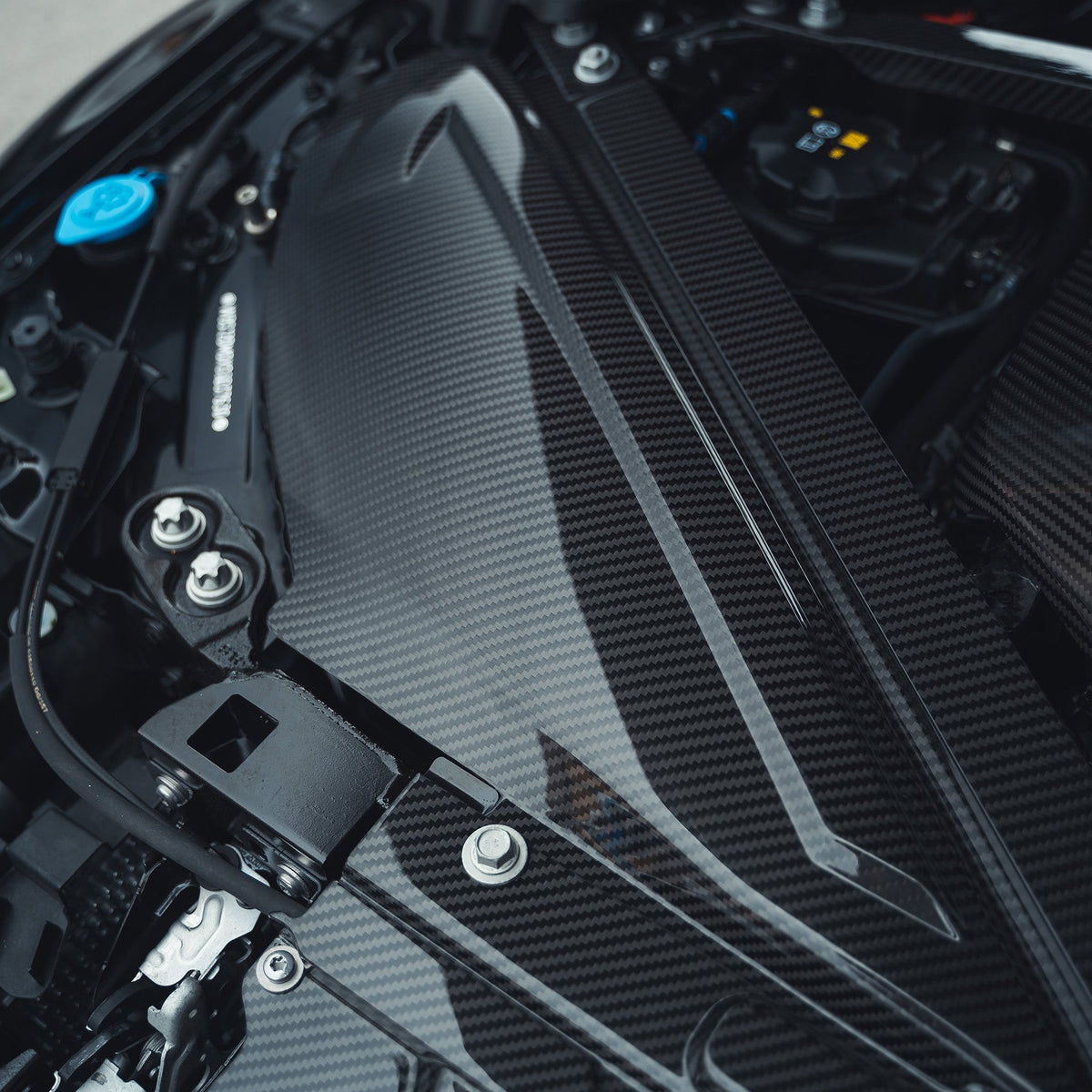 BMW M2 M3 & M4 G87/G80/G81/G82/G83 CARBON FIBRE AIR INTAKE COVER-Accessories-CT CARBON-CT Carbon - High-quality carbon fiber and gloss black aerodynamic parts for premium sports and luxury vehicles.