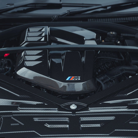 BMW M2 M3 & M4 G87/G80/G81/G82/G83 CARBON FIBRE ENGINE COVER-Accessories-CT CARBON-CT Carbon - High-quality carbon fiber and gloss black aerodynamic parts for premium sports and luxury vehicles.