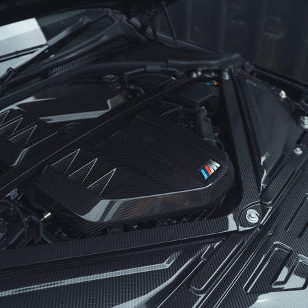 BMW M2 M3 & M4 G87/G80/G81/G82/G83 CARBON FIBRE ENGINE COVER-Accessories-CT CARBON-CT Carbon - High-quality carbon fiber and gloss black aerodynamic parts for premium sports and luxury vehicles.