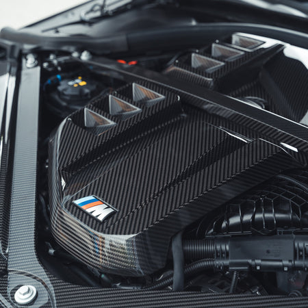 BMW M2 M3 & M4 G87/G80/G81/G82/G83 CARBON FIBRE ENGINE DRESS UP KIT V2-Accessories-CT CARBON-CT Carbon - High-quality carbon fiber and gloss black aerodynamic parts for premium sports and luxury vehicles.