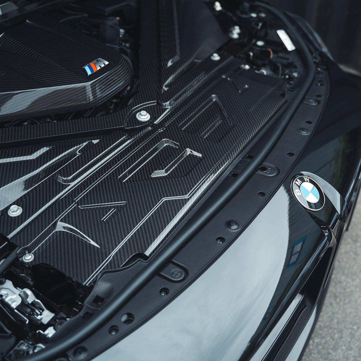 BMW M2 M3 & M4 G87/G80/G81/G82/G83 CARBON FIBRE SLAM PANEL COVER-Accessories-CT CARBON-CT Carbon - High-quality carbon fiber and gloss black aerodynamic parts for premium sports and luxury vehicles.