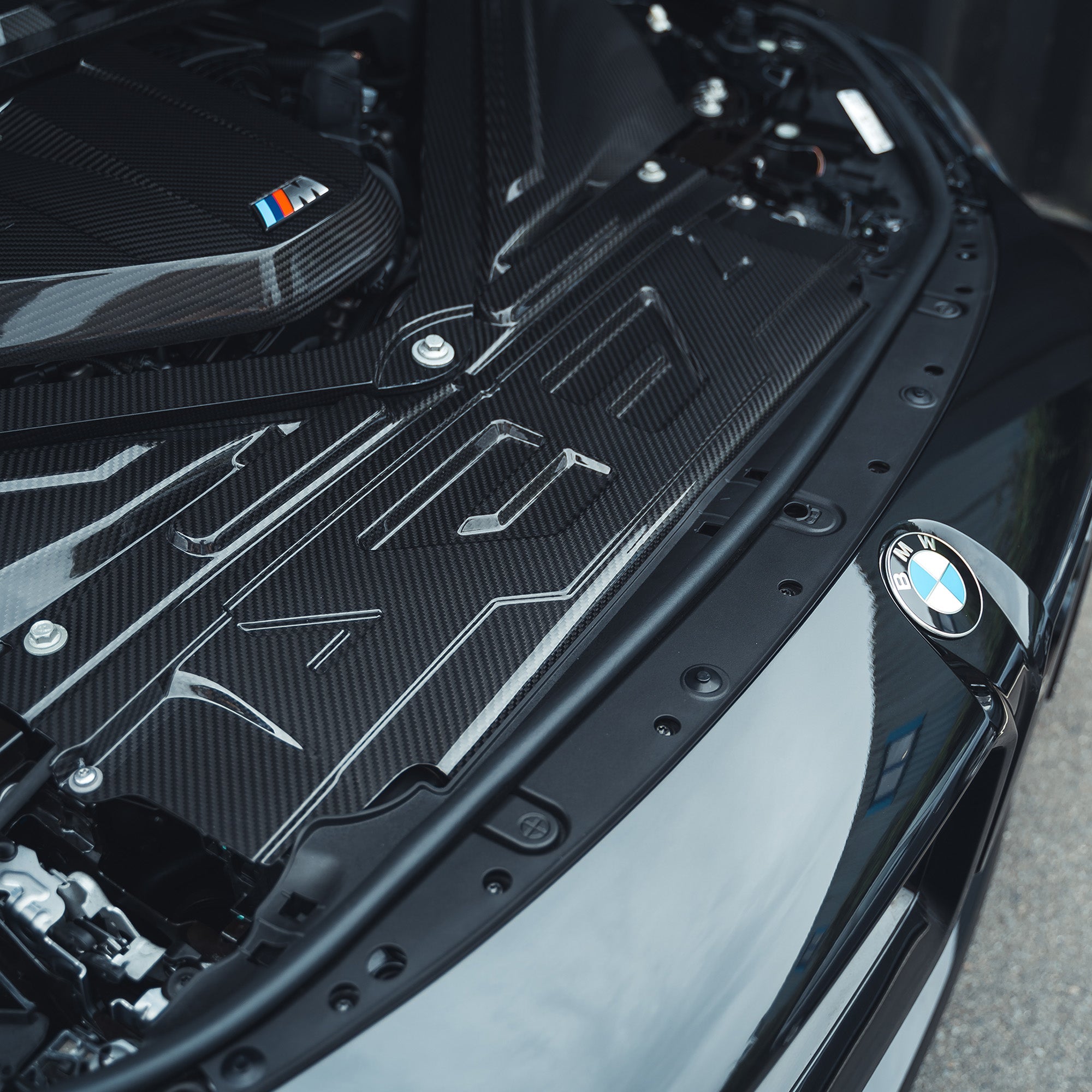 BMW M2 M3 & M4 G87/G80/G81/G82/G83 CARBON FIBRE SLAM PANEL COVER-Accessories-CT CARBON-CT Carbon - High-quality carbon fiber and gloss black aerodynamic parts for premium sports and luxury vehicles.