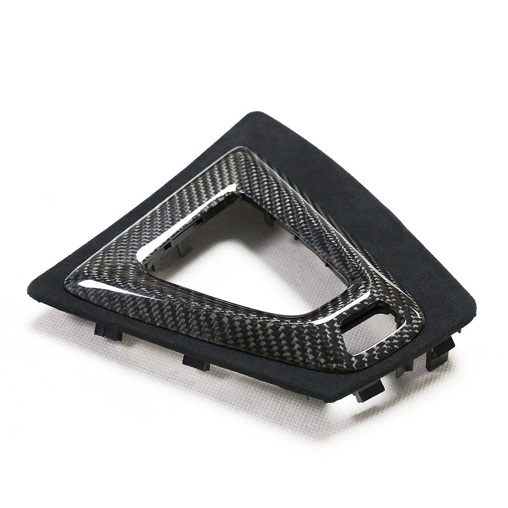 BMW M2C F87 ALCANTARA & CARBON SHIFTER SURROUND (LHD)-Accessories-CT CARBON-CT Carbon - High-quality carbon fiber and gloss black aerodynamic parts for premium sports and luxury vehicles.