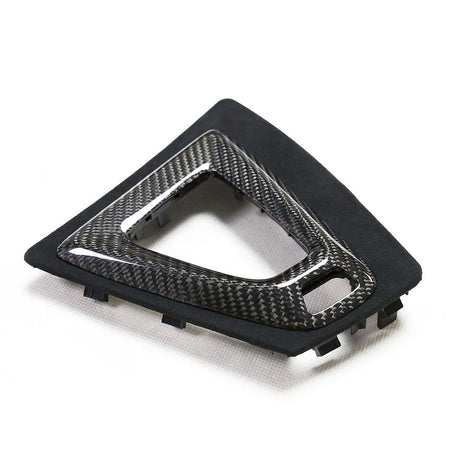 BMW M2C F87 ALCANTARA & CARBON SHIFTER SURROUND (LHD)-Accessories-CT CARBON-CT Carbon - High-quality carbon fiber and gloss black aerodynamic parts for premium sports and luxury vehicles.