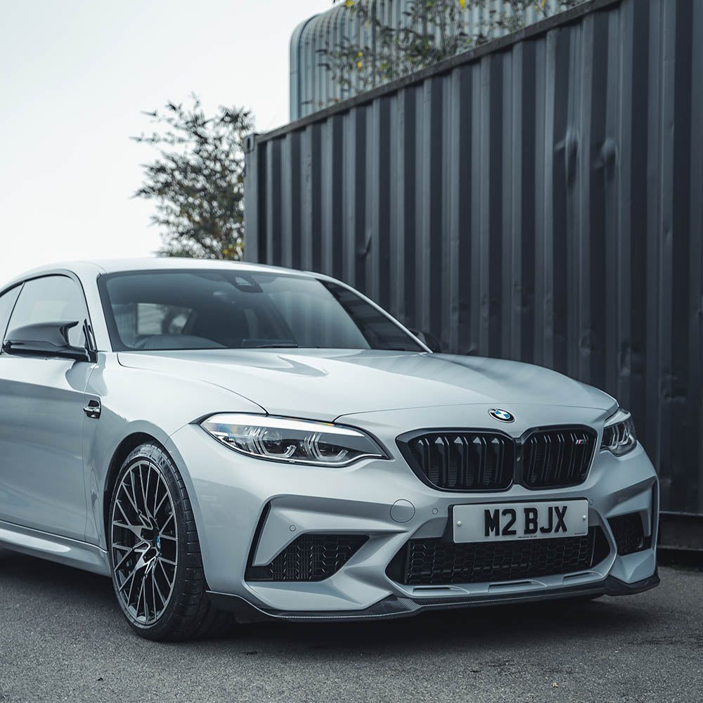 BMW M2C F87 CARBON FIBRE SPLITTER - CS STYLE-Splitter-CT CARBON-CT Carbon - High-quality carbon fiber and gloss black aerodynamic parts for premium sports and luxury vehicles.