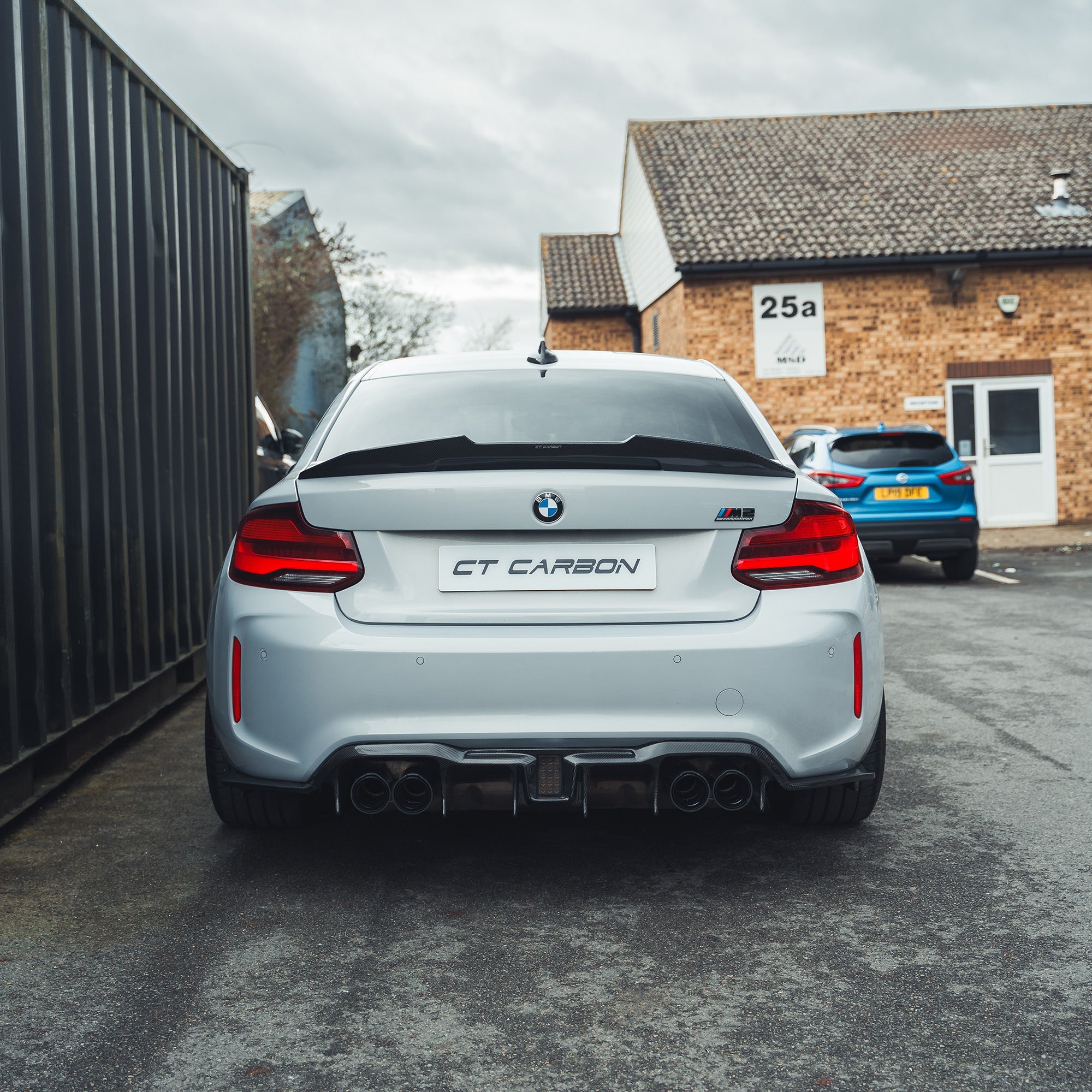 BMW M2/M2C F87 AGGRESSIVE CARBON FIBRE DIFFUSER-Diffuser-CT CARBON-CT Carbon - High-quality carbon fiber and gloss black aerodynamic parts for premium sports and luxury vehicles.