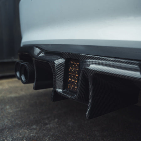 BMW M2/M2C F87 AGGRESSIVE CARBON FIBRE DIFFUSER-Diffuser-CT CARBON-CT Carbon - High-quality carbon fiber and gloss black aerodynamic parts for premium sports and luxury vehicles.