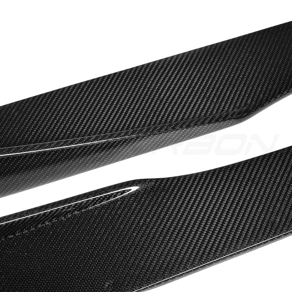 BMW M2/M2C F87 CARBON FIBRE SIDE SKIRTS - MT STYLE-Side Skirts-CT CARBON-CT Carbon - High-quality carbon fiber and gloss black aerodynamic parts for premium sports and luxury vehicles.