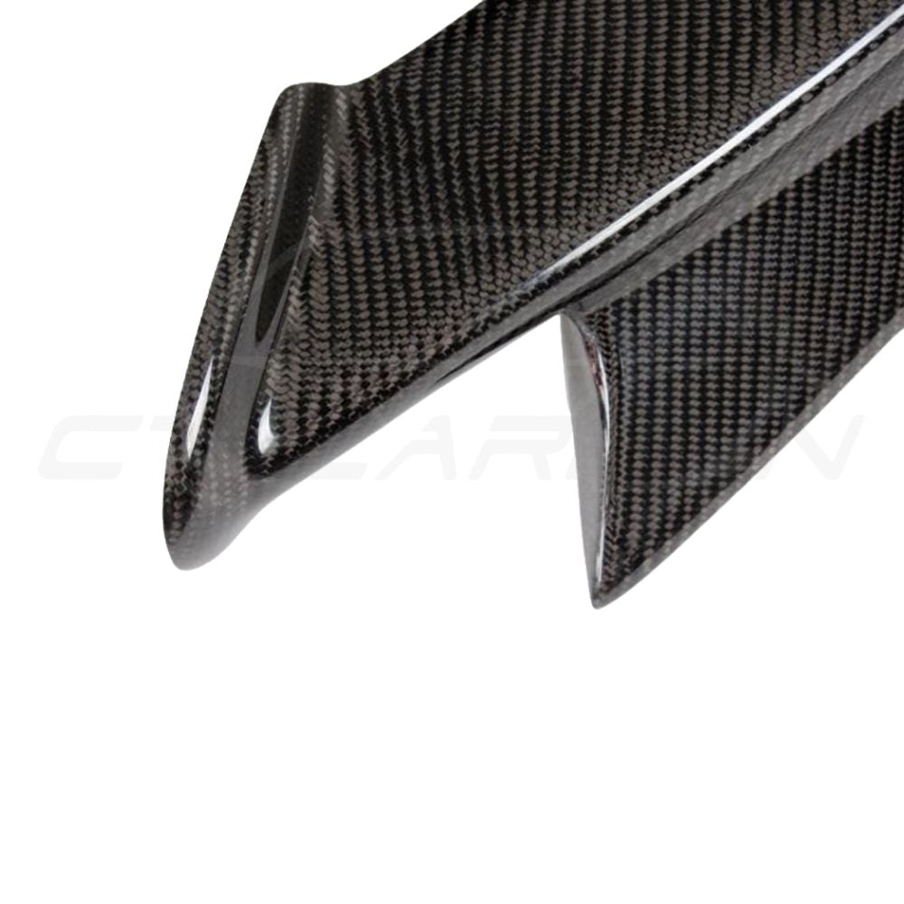 BMW M3 E92/E90 CARBON FRONT CANARD SPLITTERS - MP STYLE-Splitter-CT CARBON-CT Carbon - High-quality carbon fiber and gloss black aerodynamic parts for premium sports and luxury vehicles.