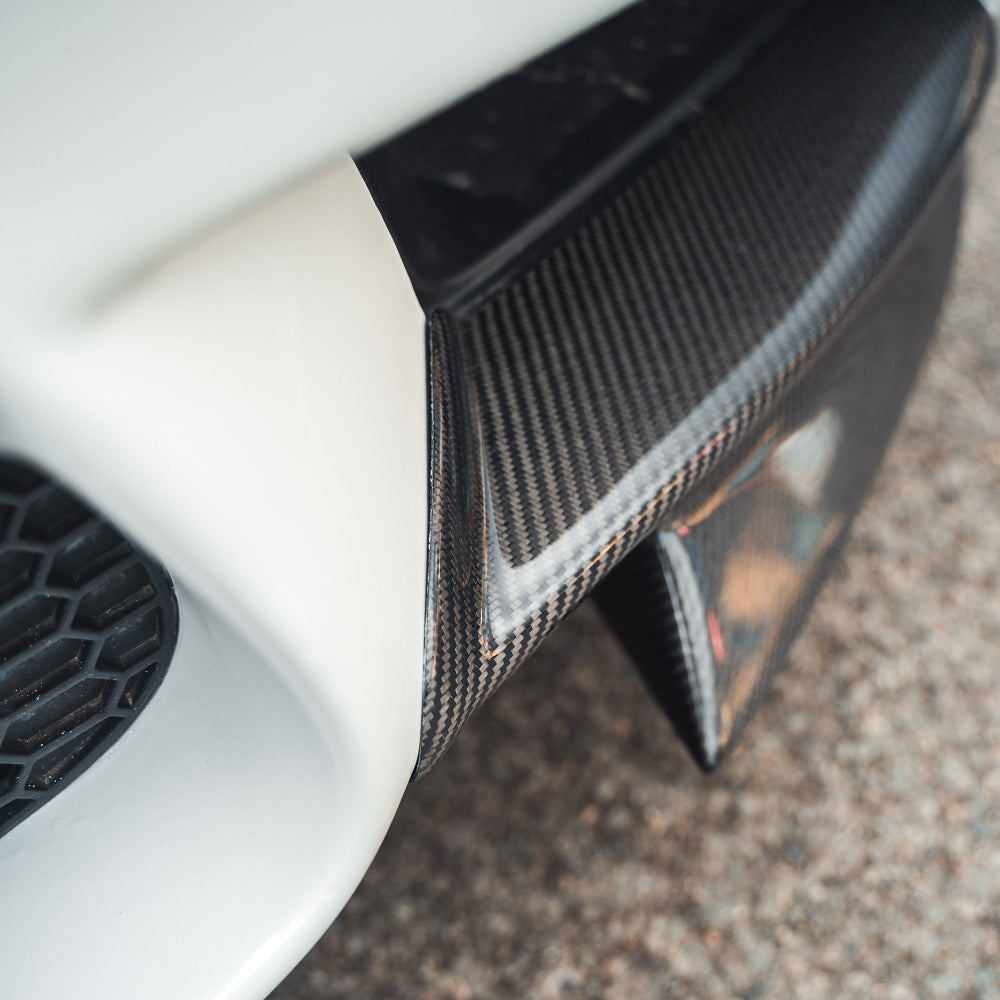 BMW M3 E92/E90 CARBON FRONT CANARD SPLITTERS - MP STYLE-Splitter-CT CARBON-CT Carbon - High-quality carbon fiber and gloss black aerodynamic parts for premium sports and luxury vehicles.