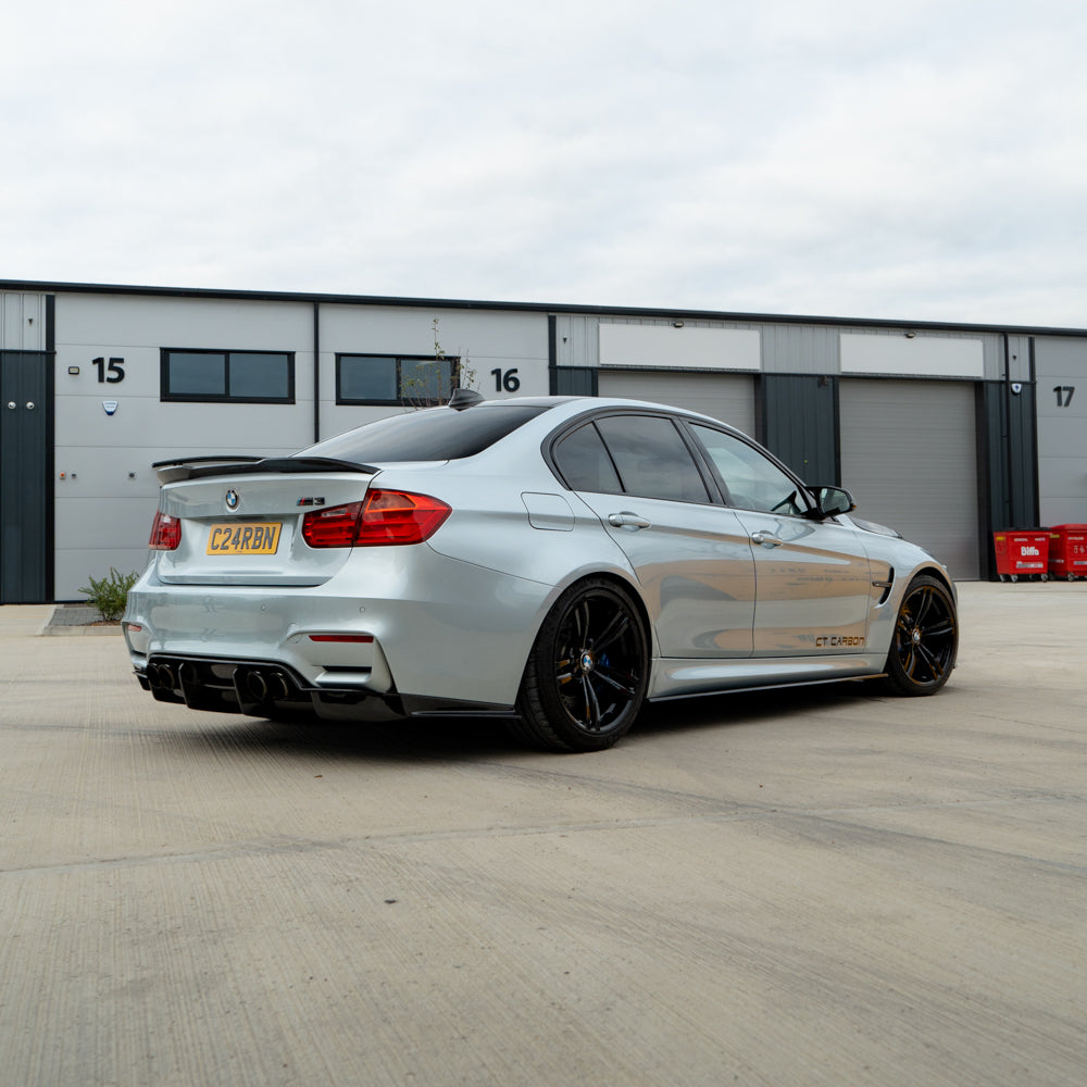 BMW M3/M4 (F80 F82 F83) CARBON FIBRE DIFFUSER - PS STYLE-Diffuser-CT CARBON-CT Carbon - High-quality carbon fiber and gloss black aerodynamic parts for premium sports and luxury vehicles.