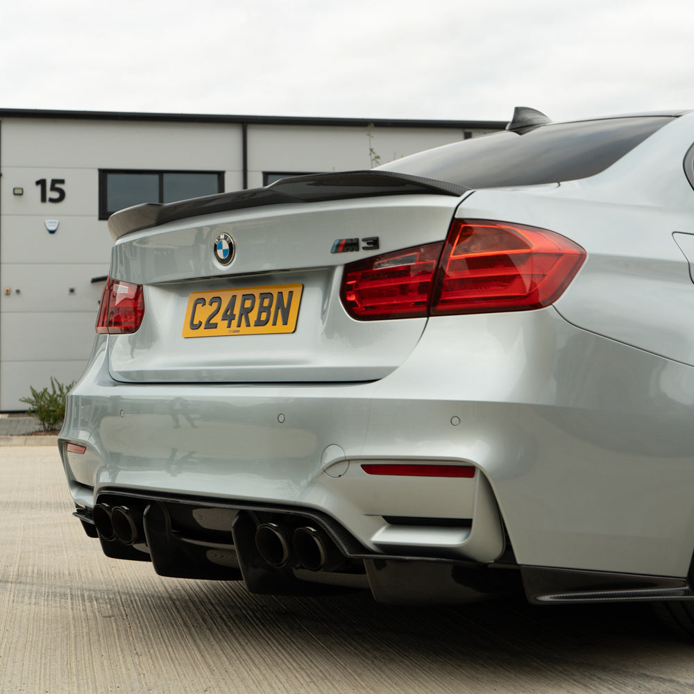 BMW M3/M4 (F80 F82 F83) CARBON FIBRE DIFFUSER - PS STYLE-Diffuser-CT CARBON-CT Carbon - High-quality carbon fiber and gloss black aerodynamic parts for premium sports and luxury vehicles.