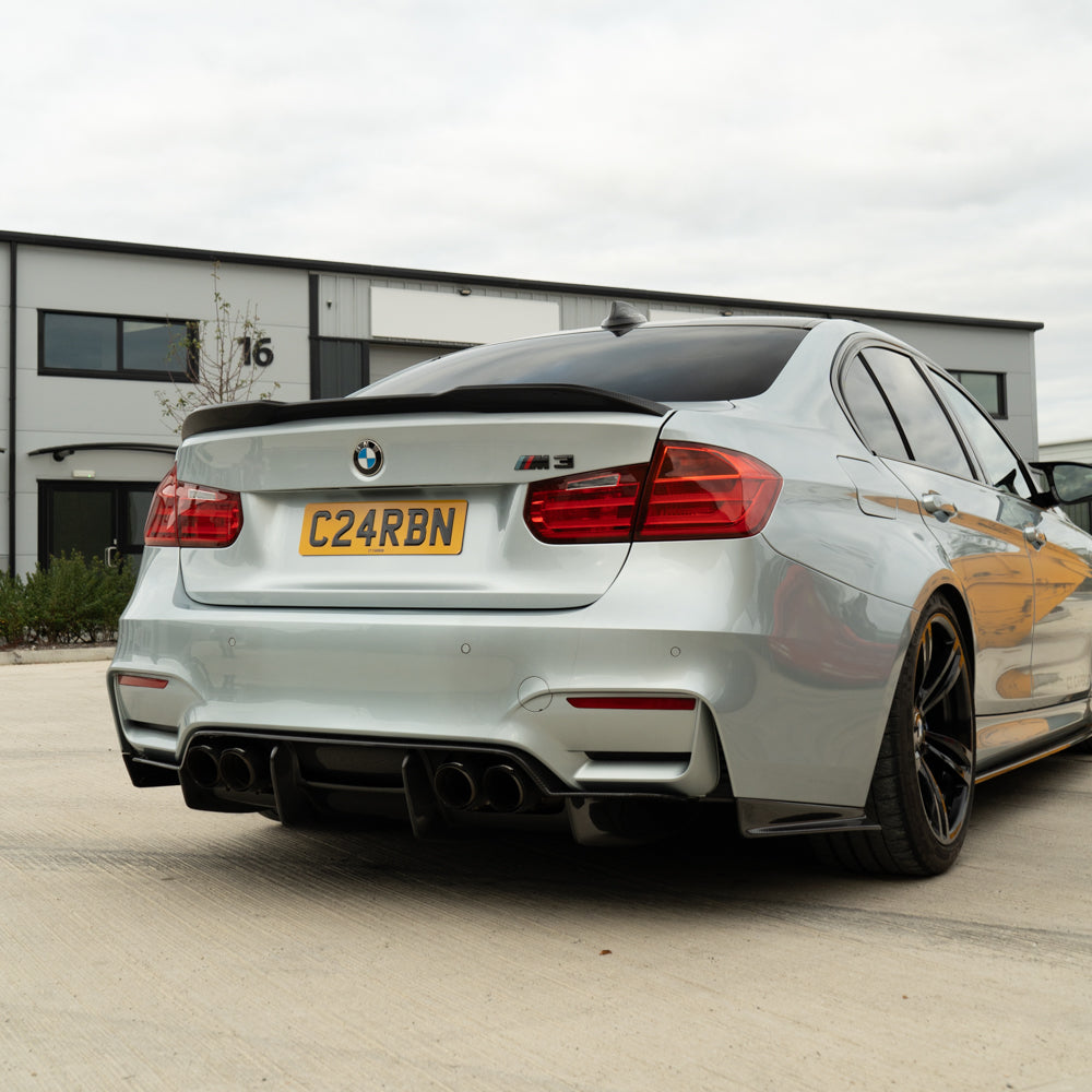 BMW M3/M4 (F80 F82 F83) CARBON FIBRE DIFFUSER - PS STYLE-Diffuser-CT CARBON-CT Carbon - High-quality carbon fiber and gloss black aerodynamic parts for premium sports and luxury vehicles.