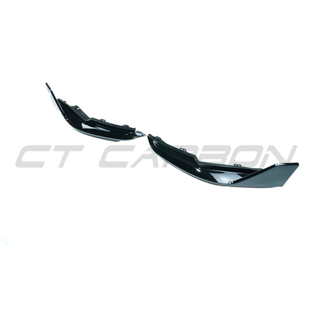 BMW M3 (G80 G81) GLOSS BLACK REAR BUMPER CORNERS - MP STYLE-Accessories-CT CARBON-CT Carbon - High-quality carbon fiber and gloss black aerodynamic parts for premium sports and luxury vehicles.