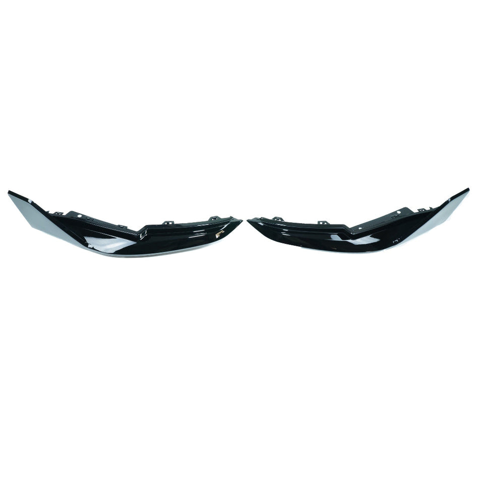 BMW M3 (G80 G81) GLOSS BLACK REAR BUMPER CORNERS - MP STYLE-Accessories-CT CARBON-CT Carbon - High-quality carbon fiber and gloss black aerodynamic parts for premium sports and luxury vehicles.