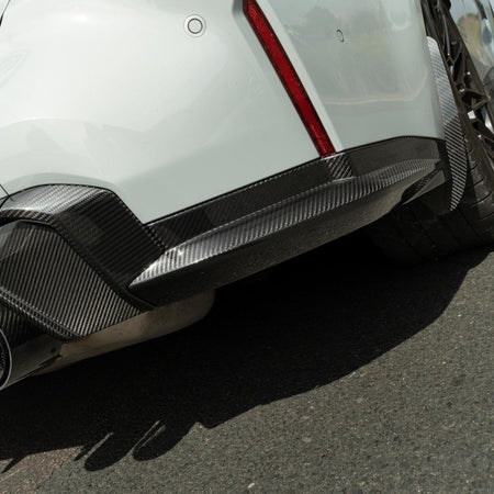 BMW M3 G80/G81 CARBON FIBRE DIFFUSER - CT DESIGN-Diffuser-CT CARBON-CT Carbon - High-quality carbon fiber and gloss black aerodynamic parts for premium sports and luxury vehicles.