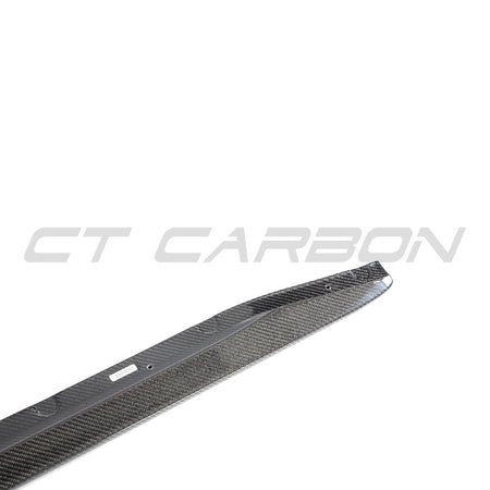 BMW M3 G80/G81 CARBON FIBRE SIDE SKIRT EXTENSIONS-Side Skirts-CT CARBON-CT Carbon - High-quality carbon fiber and gloss black aerodynamic parts for premium sports and luxury vehicles.