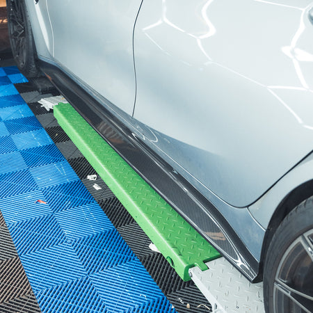 BMW M3 G80/G81 CARBON FIBRE SIDE SKIRT REPLACEMENT - V3-Side Skirts-CT CARBON-CT Carbon - High-quality carbon fiber and gloss black aerodynamic parts for premium sports and luxury vehicles.