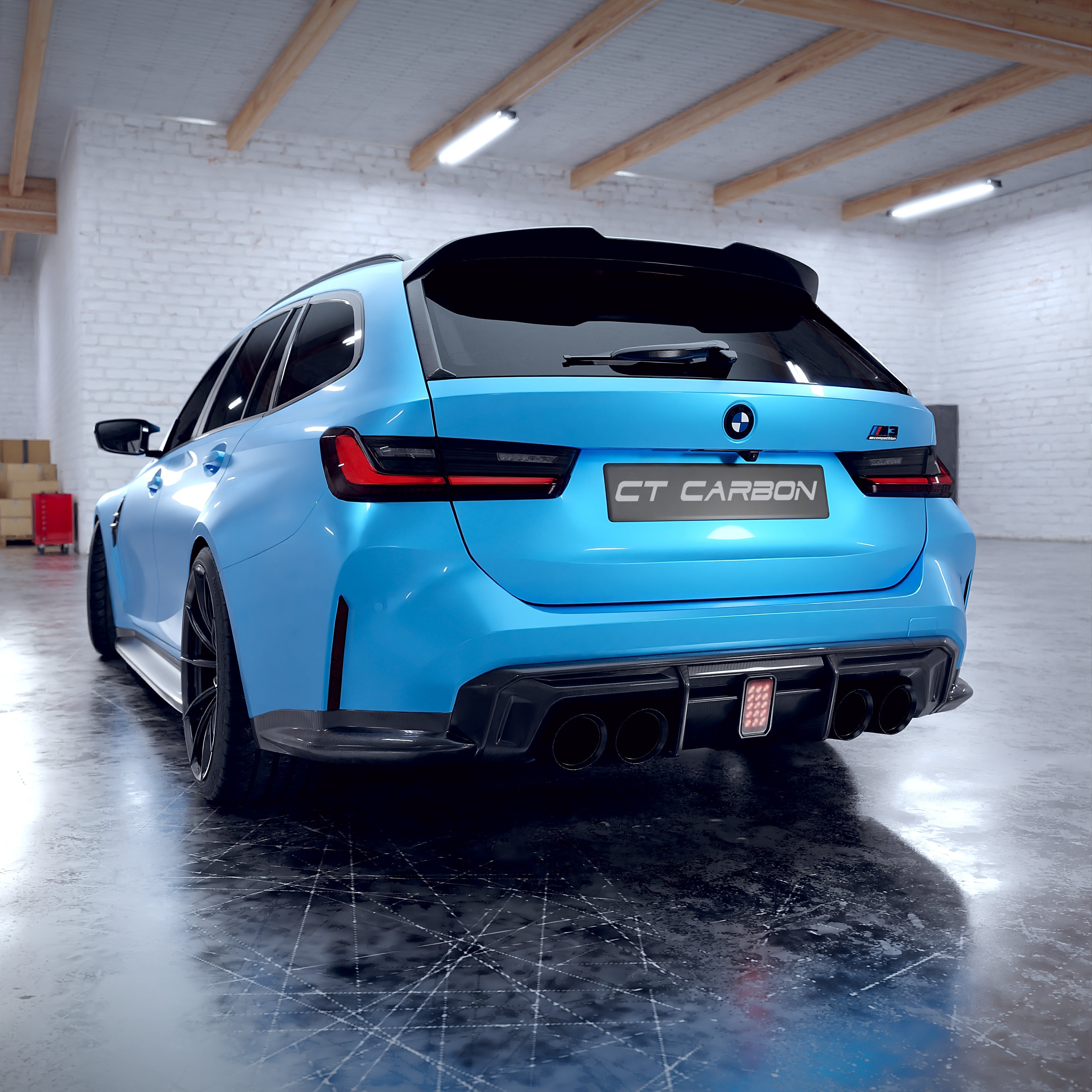 BMW M3 G81 CARBON FIBRE SPOILER - CT DESIGN V2-Spoiler-CT CARBON-CT Carbon - High-quality carbon fiber and gloss black aerodynamic parts for premium sports and luxury vehicles.