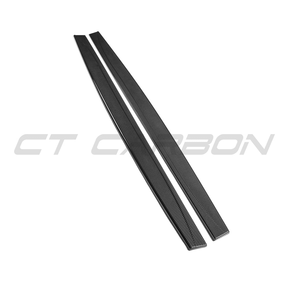 BMW M3/M4 (F80 F82 F83) 2014-2020 PRE-PREG CARBON FIBRE SIDE SKIRTS-Side Skirts-CT CARBON-CT Carbon - High-quality carbon fiber and gloss black aerodynamic parts for premium sports and luxury vehicles.