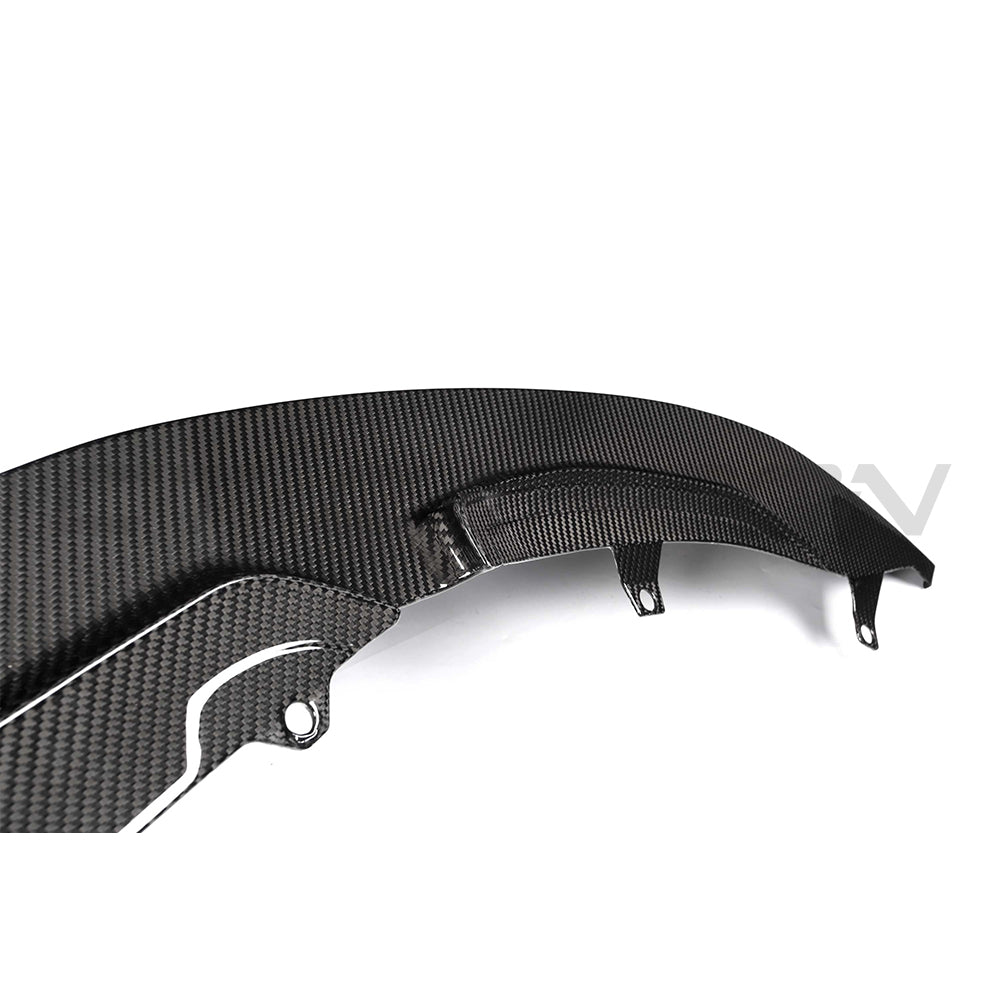 BMW M3/M4 (F80 F82 F83) PRE-PREG CARBON FIBRE SPLITTER - GT STYLE-Splitter-CT CARBON-CT Carbon - High-quality carbon fiber and gloss black aerodynamic parts for premium sports and luxury vehicles.