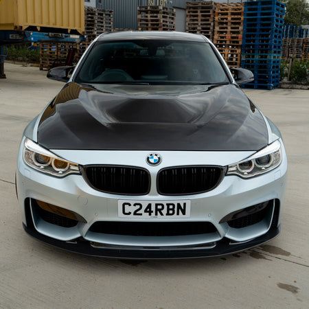 BMW M3/M4 (F80 F82 F83) UPPER FRONT CARBON FIBRE CANARDS-Accessories-CT CARBON-CT Carbon - High-quality carbon fiber and gloss black aerodynamic parts for premium sports and luxury vehicles.