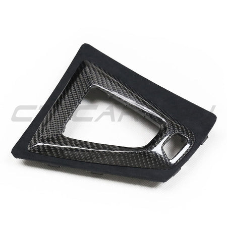 BMW M3/M4 F80/F82/F83/F87 ALCANTARA & CARBON SHIFTER SURROUND (LHD)-Accessories-CT CARBON-CT Carbon - High-quality carbon fiber and gloss black aerodynamic parts for premium sports and luxury vehicles.