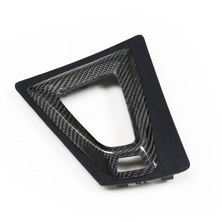 BMW M3/M4 F80/F82/F83/F87 ALCANTARA & CARBON SHIFTER SURROUND (LHD)-Accessories-CT CARBON-CT Carbon - High-quality carbon fiber and gloss black aerodynamic parts for premium sports and luxury vehicles.