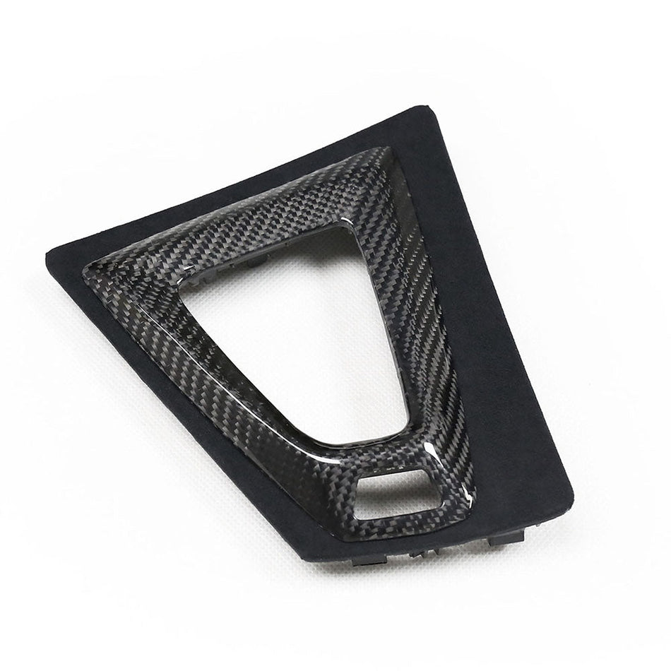 BMW M3/M4 F80/F82/F83/F87 ALCANTARA & CARBON SHIFTER SURROUND (LHD)-Accessories-CT CARBON-CT Carbon - High-quality carbon fiber and gloss black aerodynamic parts for premium sports and luxury vehicles.