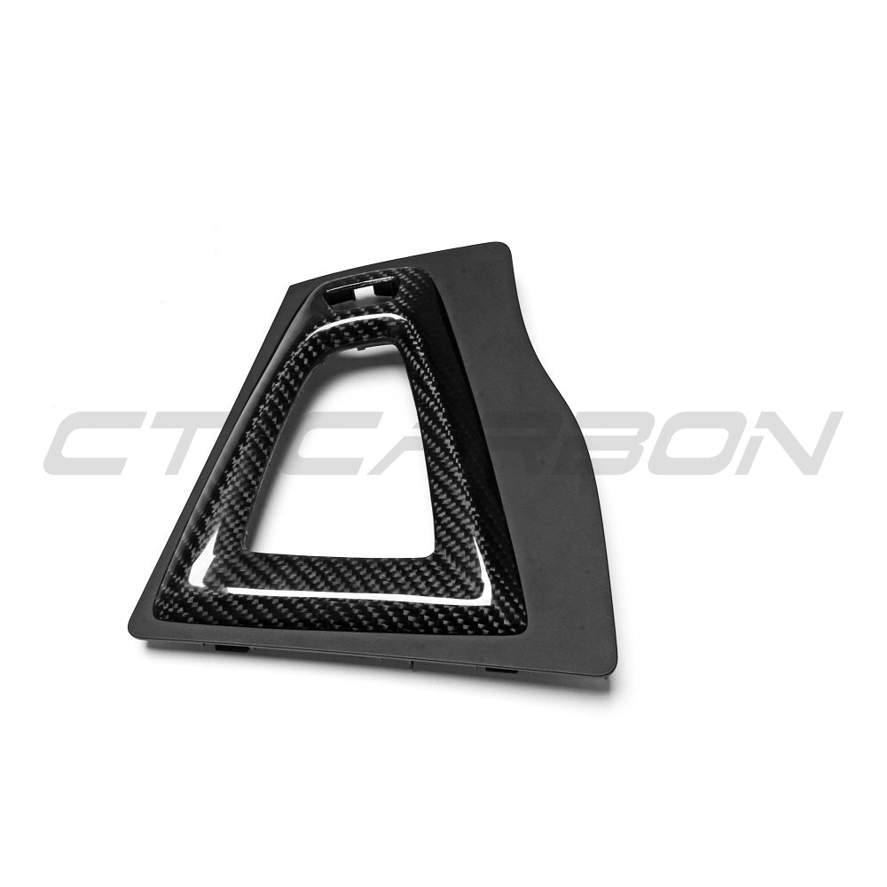 BMW M3/M4 F80/F82/F83/F87 ALCANTARA & CARBON SHIFTER SURROUND (RHD)-Accessories-CT CARBON-CT Carbon - High-quality carbon fiber and gloss black aerodynamic parts for premium sports and luxury vehicles.