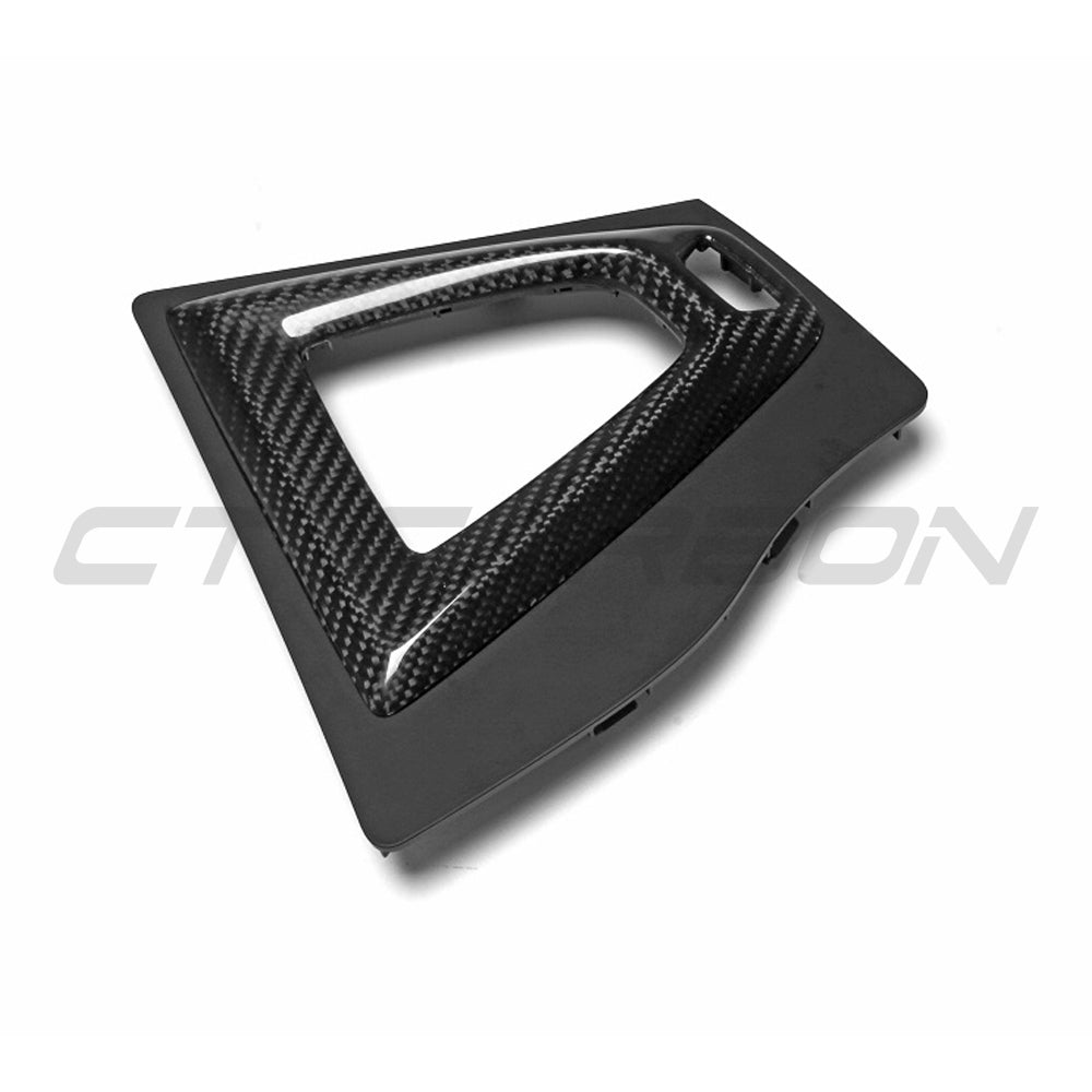 BMW M3/M4 F80/F82/F83/F87 ALCANTARA & CARBON SHIFTER SURROUND (RHD)-Accessories-CT CARBON-CT Carbon - High-quality carbon fiber and gloss black aerodynamic parts for premium sports and luxury vehicles.