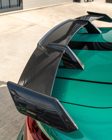 BMW M3/M4 (G80 G82) CARBON FIBRE WING - MP STYLE-Spoiler-CT CARBON-CT Carbon - High-quality carbon fiber and gloss black aerodynamic parts for premium sports and luxury vehicles.