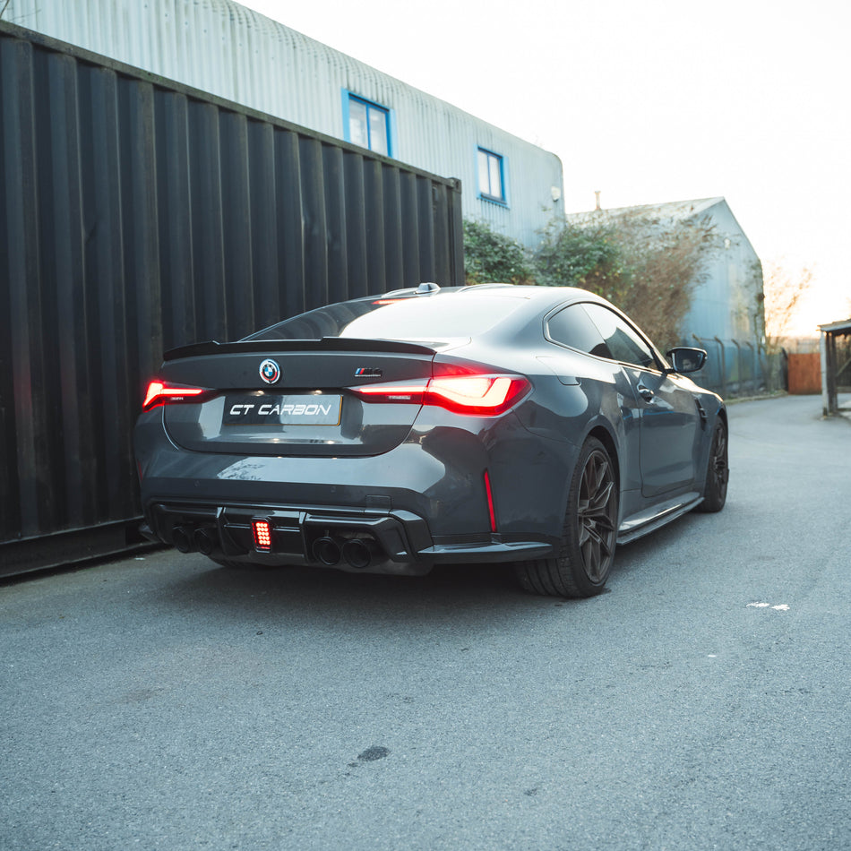 BMW M3/M4 G80/G81/G82/G83 CARBON FIBRE DIFFUSER WITH LED - CT DESIGN