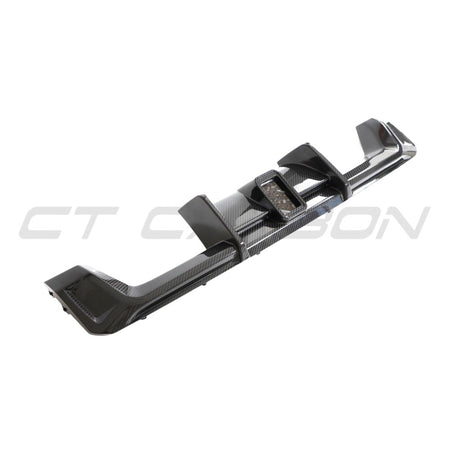 BMW M3/M4 G80/G81/G82/G83 CARBON FIBRE DIFFUSER WITH LED - CT DESIGN-Diffuser-CT CARBON-CT Carbon - High-quality carbon fiber and gloss black aerodynamic parts for premium sports and luxury vehicles.