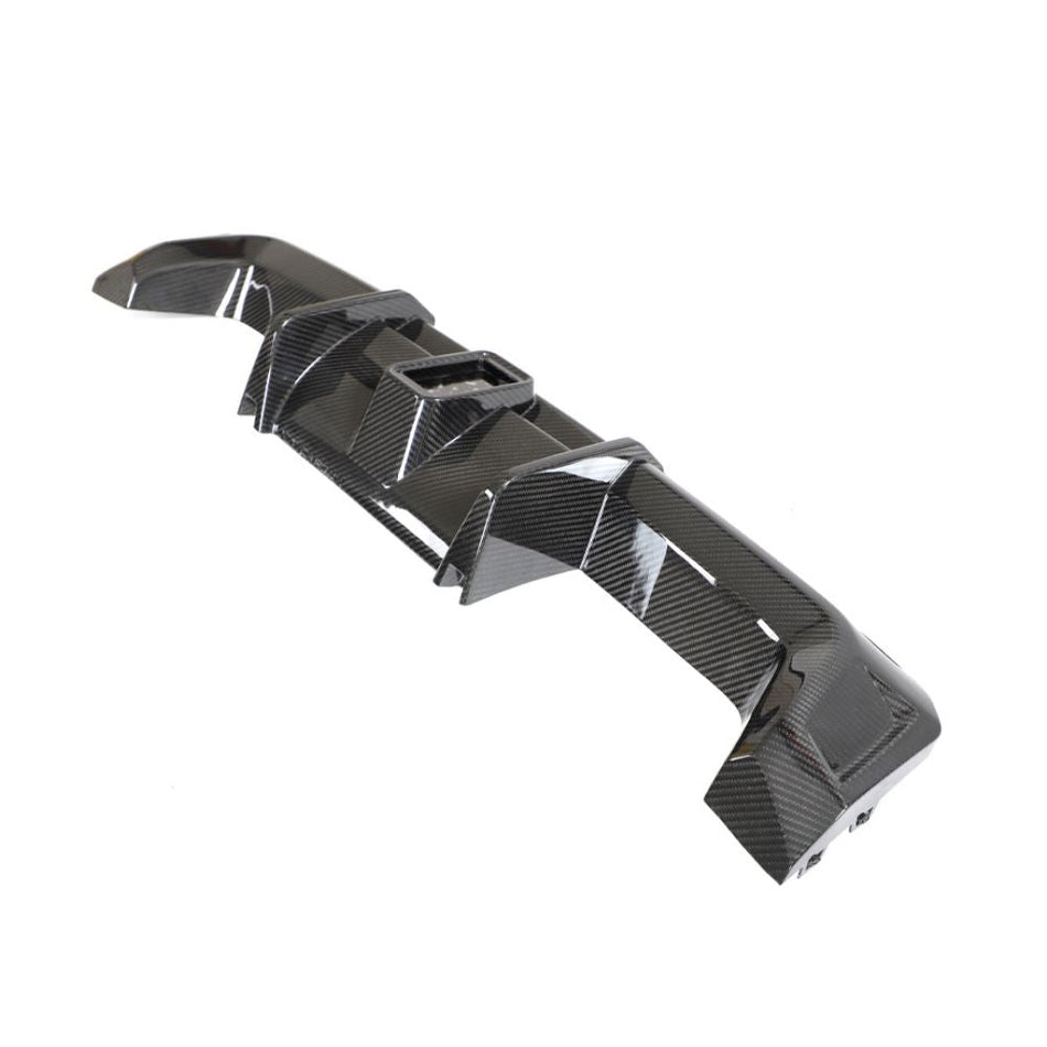 BMW M3/M4 G80/G81/G82/G83 CARBON FIBRE DIFFUSER WITH LED - CT DESIGN-Diffuser-CT CARBON-CT Carbon - High-quality carbon fiber and gloss black aerodynamic parts for premium sports and luxury vehicles.