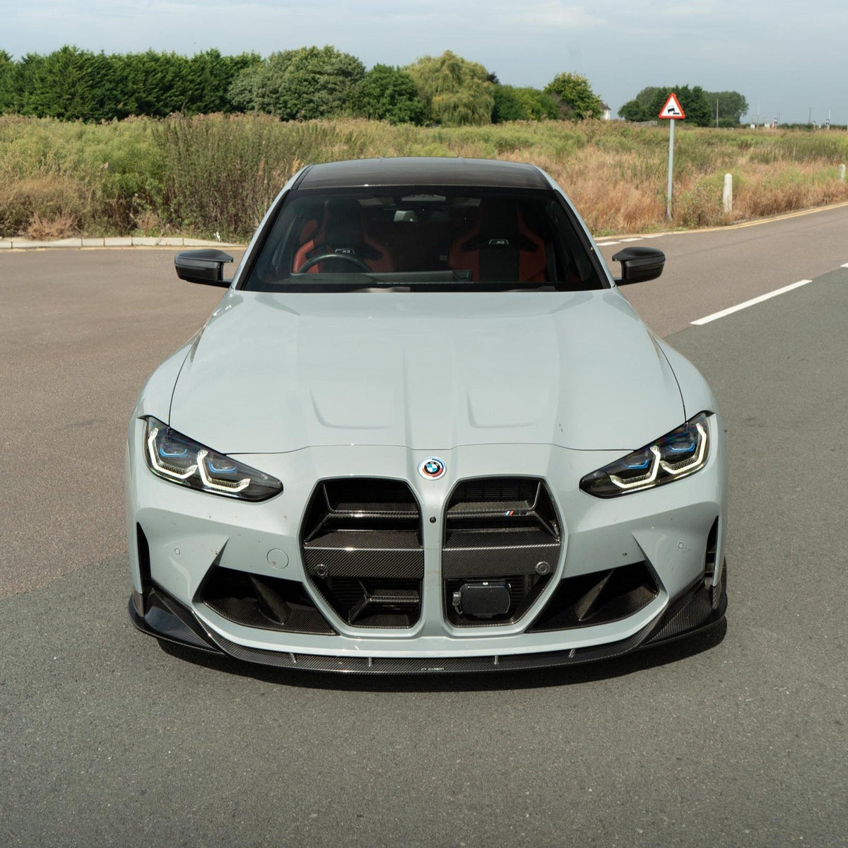 BMW M3/M4 G80/G81/G82/G83 CARBON FIBRE SPLITTER - CT DESIGN-Splitter-CT CARBON-CT Carbon - High-quality carbon fiber and gloss black aerodynamic parts for premium sports and luxury vehicles.