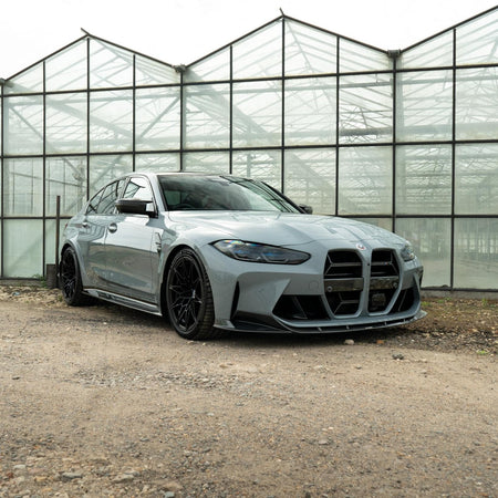 BMW M3/M4 G80/G81/G82/G83 CARBON FIBRE SPLITTER - CT DESIGN-Splitter-CT CARBON-CT Carbon - High-quality carbon fiber and gloss black aerodynamic parts for premium sports and luxury vehicles.